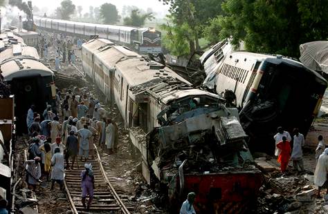 Image result for train collision pakistan