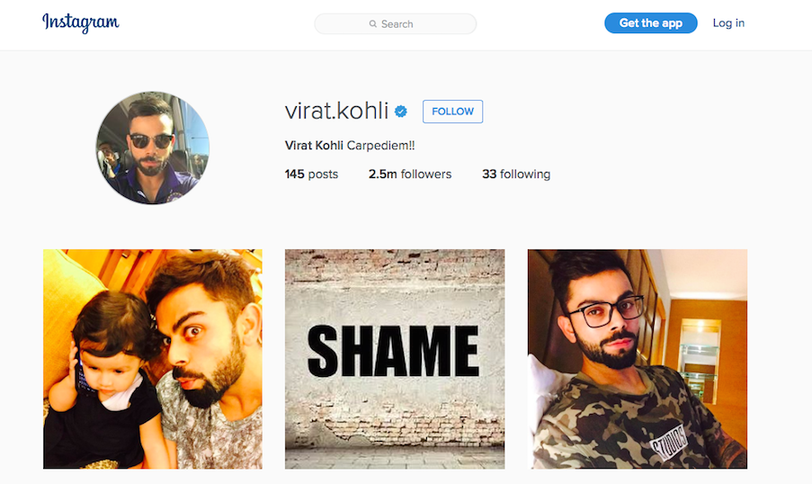 Virat Kohli At Instagram
