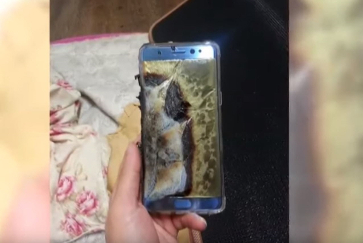 Samsung Galaxy Note 7 after explosion.