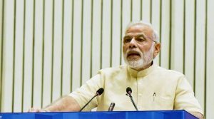 New Delhi: Prime Minister Narendra Modi delivers his speech at NITI Aayog's first annual lecture on Transforming India in New Delhi on Friday. PTI Photo/PIB(PTI8_26_2016_000053B)
