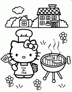 Hello Kitty Halloween Coloring Pages for Kids