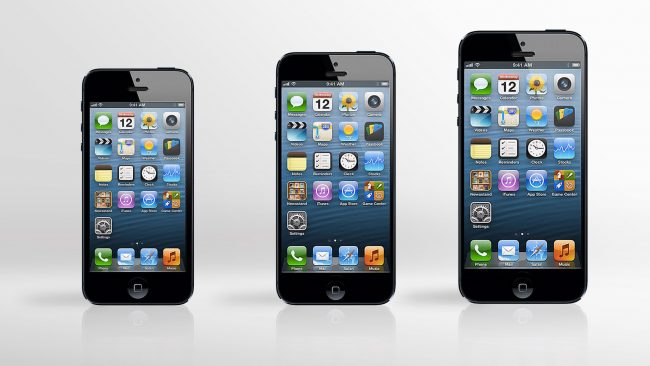 iPhone 8 in three sizes