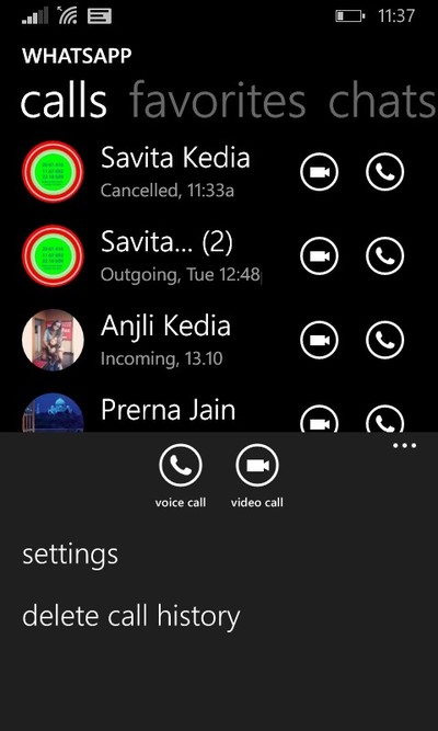 WhatsApp Video Calls