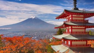 12 Chureito pagoda and Mount Fuji Japan