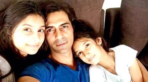 Arjun Rampal with His Daughters