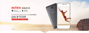 Intex Aqua E4 launched in India. It is basic smartphone for first time users.