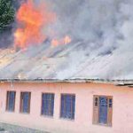 Another School building raveaged in fire in Kashmir