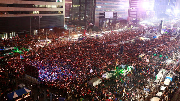 Opposition parties demand South Korean President Park Geun-Hye's impeachment, Park willing for an early resignation