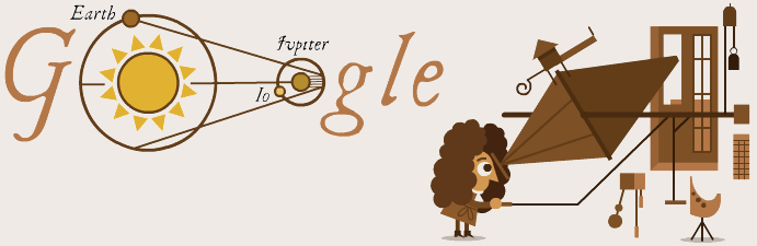Determination of the Speed of Light : 340th Anniversary Google Doodle