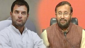 HRD Minister Prakash Javadekar says "It is good for us if Rahul speaks"