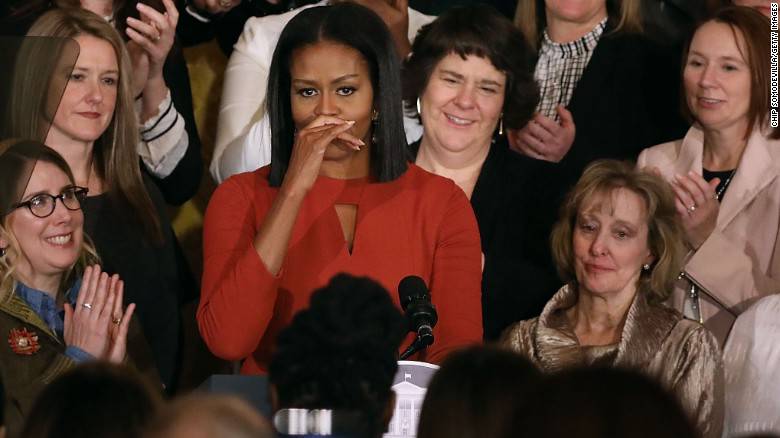 Michelle Obama last speech: Teary-eyed Michelle Obama signs off in her last speech as First Lady of America