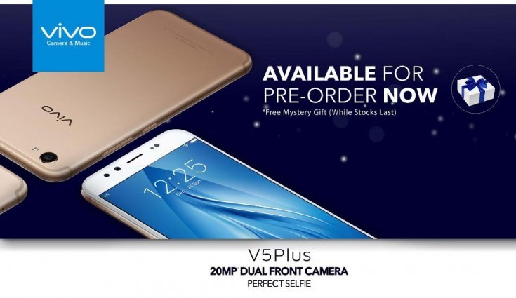 Ahead of the Official Launch on Monday, the Vivo V5 Plus Smartphone Available on Pre-Order