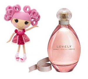cute little doll wishes you happy perfume day