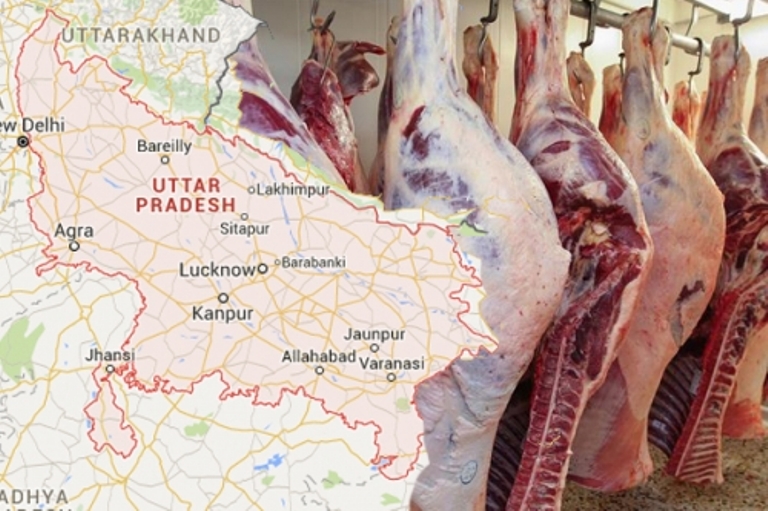 Uttar Pradesh: Unknown persons kindled three meat shops