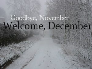 Goodbye November Welcome December