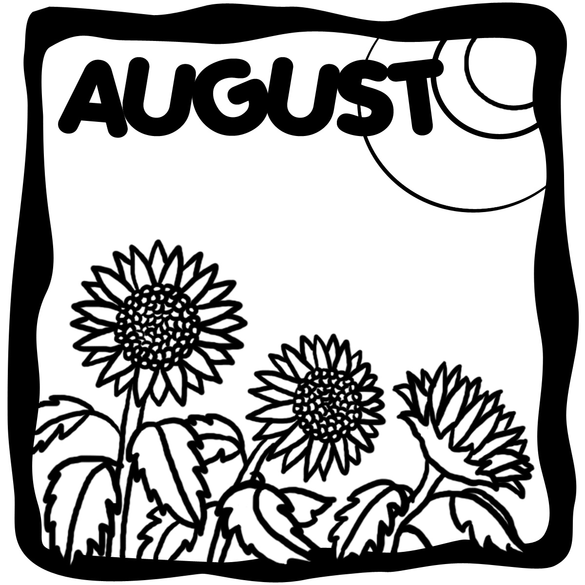 Hello August Black and White