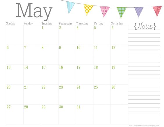 2017 May Printable Blank Calendar