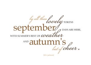 Welcome September Quotes