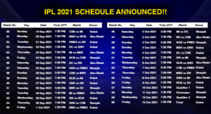 IPL match schedule