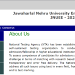 JNUEE 2021 Official website admission 2021
