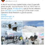 tweet for grand success 8 Specially abled people reach Siachen Glacier