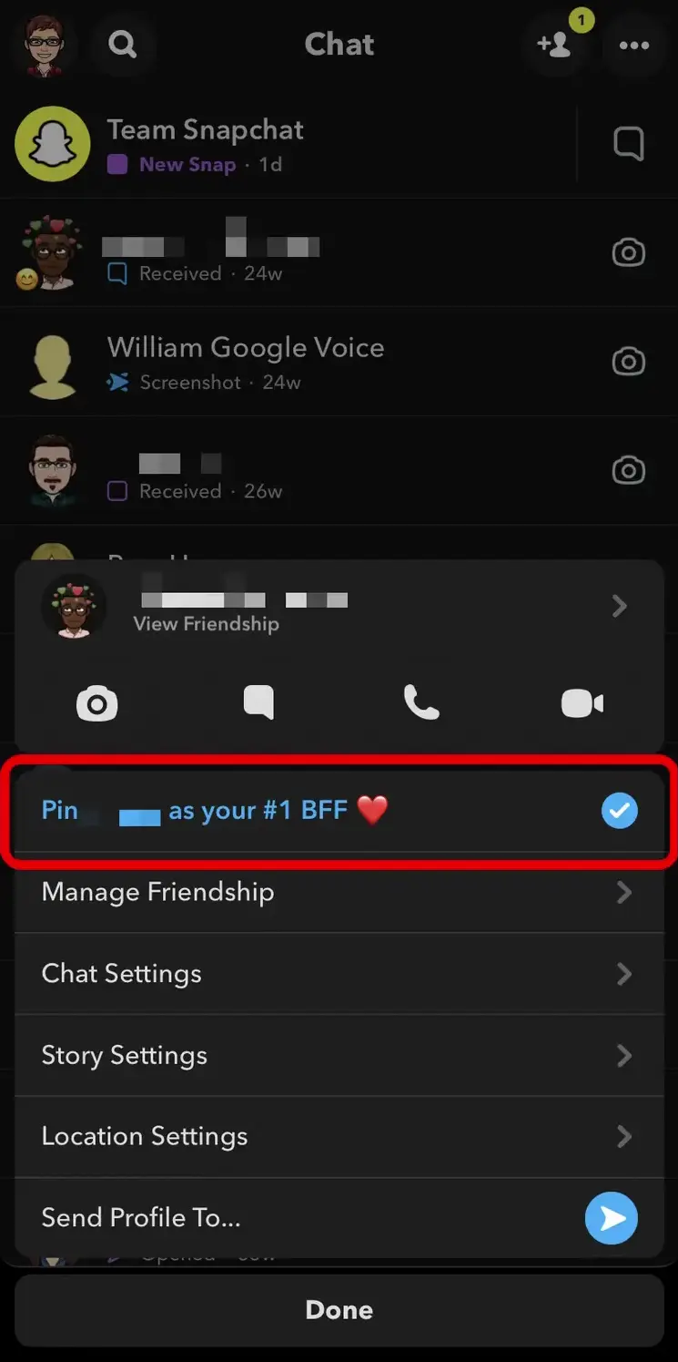 Snapchat Plus Pin Bff Feature
