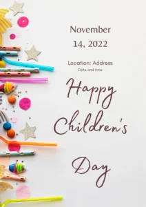 Childrens Day Invitation Card Design Ideas