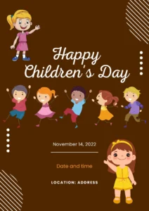 Childrens Day Invitation Card Design Ideas